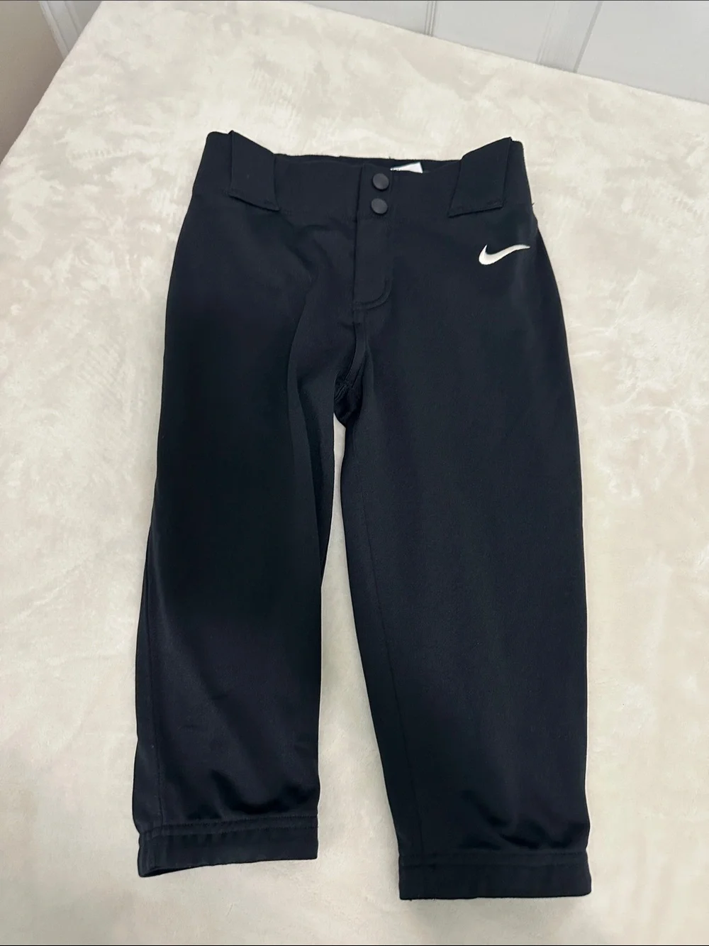 Nike Kids Black Athletic Bottoms baseball  with Swoosh